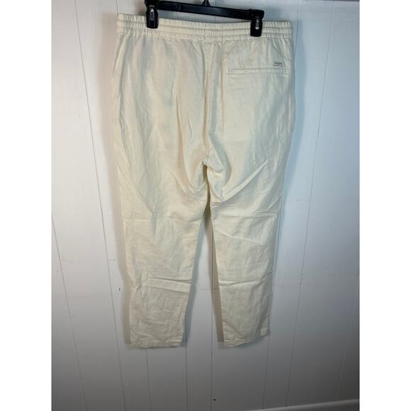 SCOTCH & SODA ESSENTIALS — WARREN COTTON-LINEN TWILL JOGGER. Off White Size 36 - Picture 4 of 7